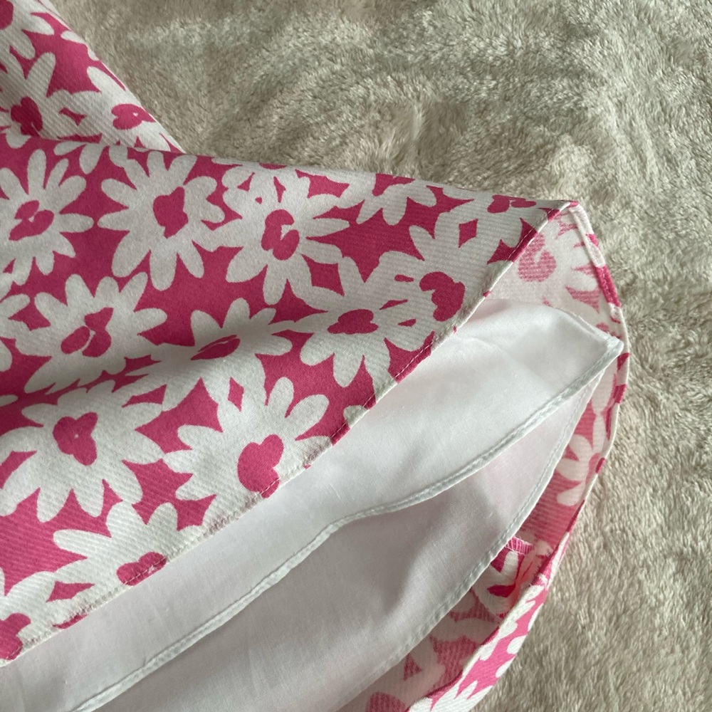 Jill Stuart Pink & White Floral Fit & Flare Dress Size 10 - Picture 4 of 5